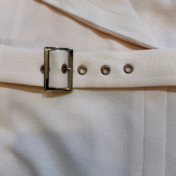 White House Black Market Blush Pink Belted Sheath Dress Size 4 - Picture 6 of 12